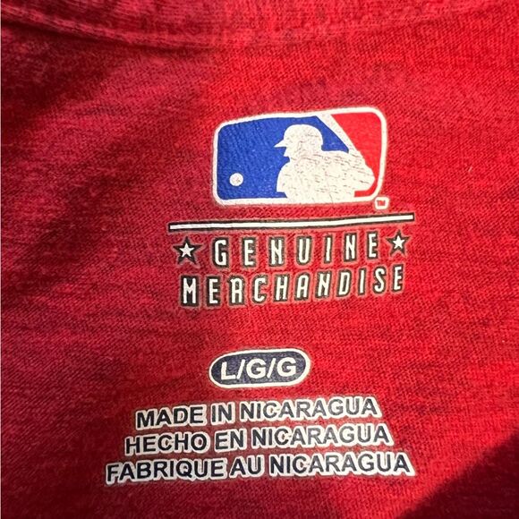 MLB Chicago Cubs Red Short Sleeve Women’s T-Shirt Baseball Fitted Large - Picture 6 of 6